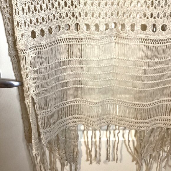 Ardene Women's Open Long Sleeveless Vest With Fringe Boho Hippie Festival - Picture 6 of 8